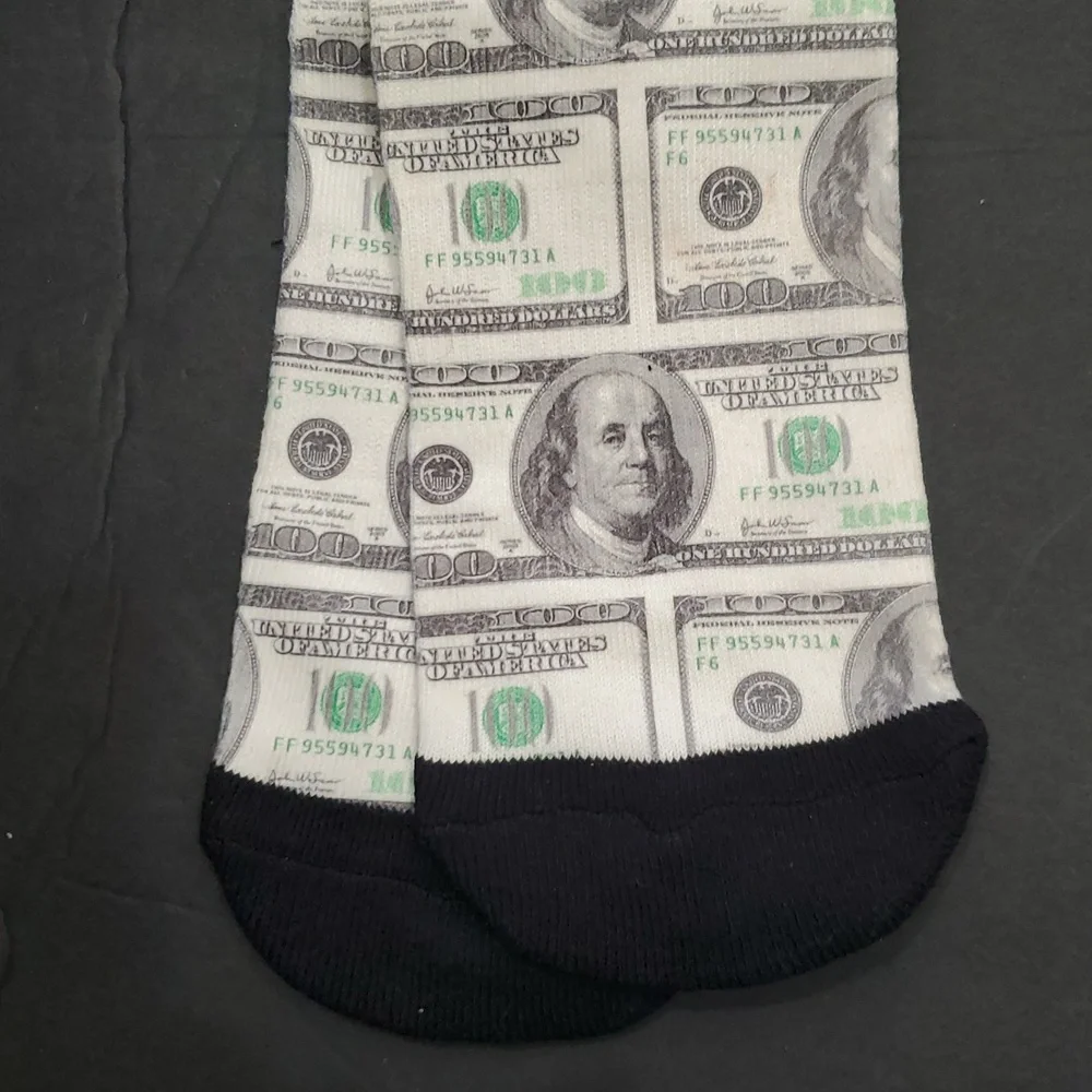 Odd Sox all about the Benjamin's‎ $100 bills gag gift crewsocks fits size 6-13